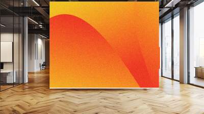 Abstract gradient color with noise grain texture orange yellow gradation, poster, banner, cover. Vector illustration Wall mural