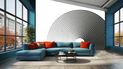 spiral pattern frame on white background. Vector abstract graphic Wall mural