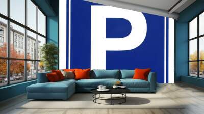 parking sign Wall mural