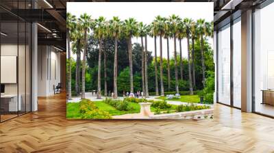 Beautiful green nature in the park in Athens, Greece Wall mural