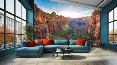 Amazing view of Zion national park, Utah Wall mural