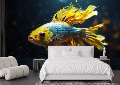 Betta fish in water Wall mural