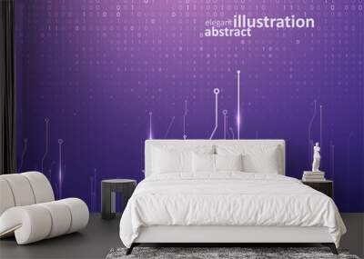 Abstract futuristic circuit board background Wall mural