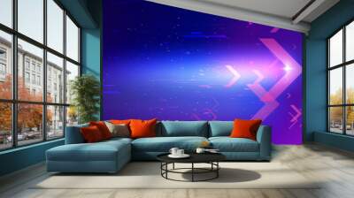 Abstract speed movement of arrows Wall mural