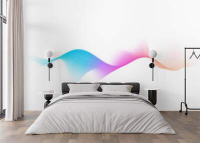 Abstract wave lines. Liquid color shapes. Wall mural