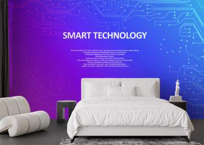 Digital technology background Wall mural