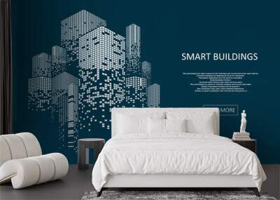 Smart building concept design Wall mural