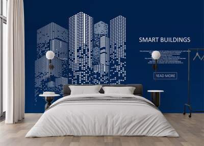 Smart building concept design Wall mural