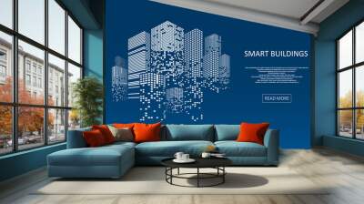 Smart building concept design Wall mural