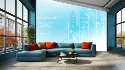 Smart building concept design Wall mural