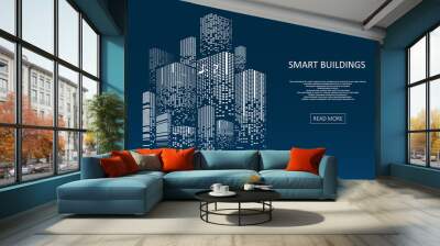 smart building concept design Wall mural