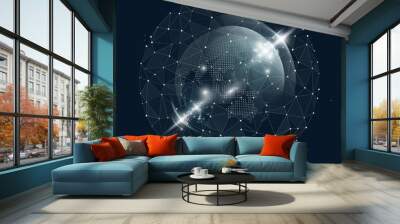 Technology image of globe Wall mural