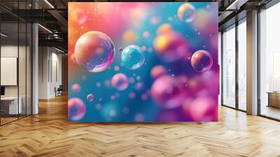 abstract colorful bubble background , modern background design Wall mural