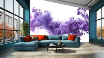 violet smoke on transparency background png , purple smoke Wall mural