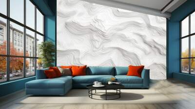 Abstract topography lines background Wall mural