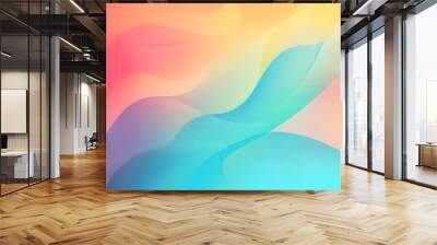 Colorful pastel noisy gradient texture background Wall mural