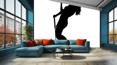 Vector silhouette of the woman. Wall mural