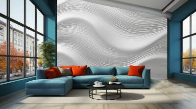 Stylized silver wave textures create a sleek and modern visual effect with an artistic design. The smooth, undulating patterns make it an ideal choice for contemporary settings. Wall mural