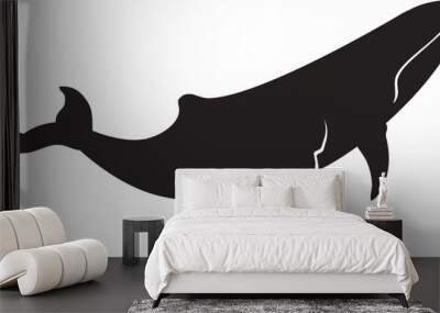 whale silhouette vector illustration Wall mural