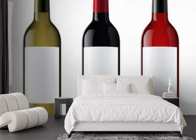 Mockup wine bottle. vector design. Wall mural