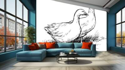 two gooses Wall mural