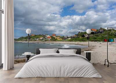 the quaint holiday village of Tisvildeleje and sandy beach on the coast of northern Zealand in Denmark Wall mural