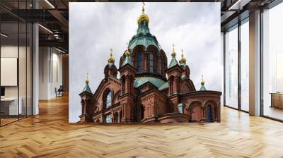 view of the Russian Orthodox cathedral in downtown Helsinki Wall mural