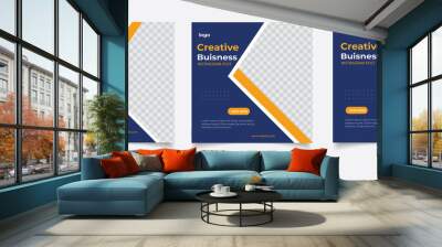 Creative business marketing banner for social media post template	
 Wall mural