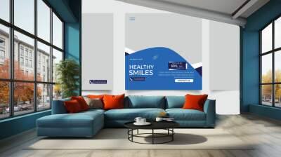 Dentist and dental care social media banner template Wall mural