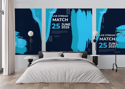 Football match for social media post Wall mural