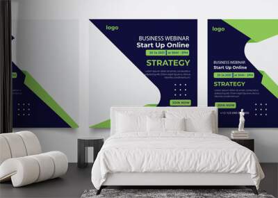 Webinar business conference social media post
 Wall mural