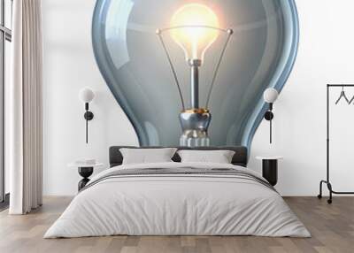 light bulb isolated Wall mural