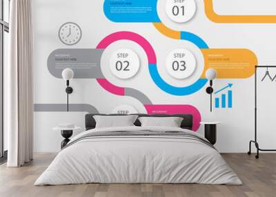 infographic template Wall mural