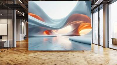 abstract wavy geometric background design Wall mural