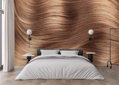 Brown shiny hair abstract background texture Wall mural