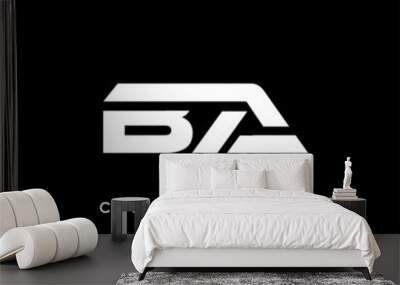 BA Letter logo design vector Wall mural