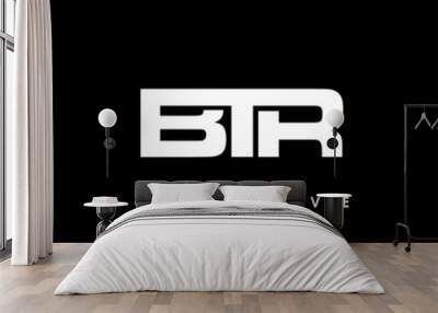 BTR Letter Initial Logo Design Template Vector Illustratio Wall mural