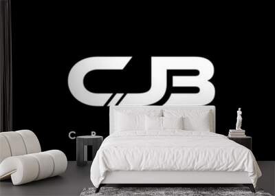 CJB Letter Initial Logo Design Template Vector Illustration Wall mural