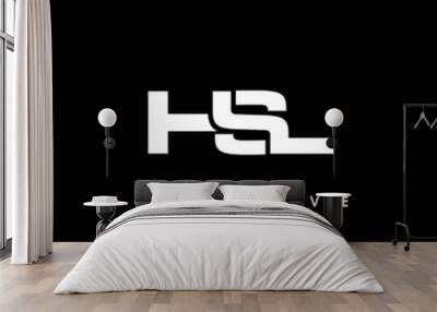 HSL Letter Initial Logo Design Template Vector Illustration Wall mural