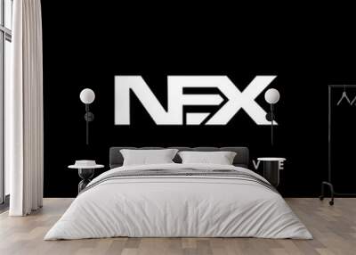 NEX Letter Initial Logo Design Template Vector Illustration Wall mural