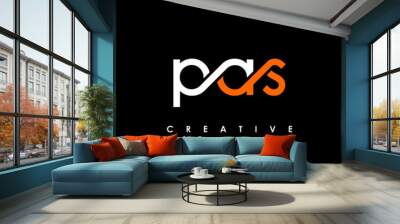 PAS Letter Initial Logo Design Template Vector Illustration Wall mural