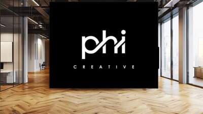 PHI Letter Initial Logo Design Template Vector Illustration Wall mural