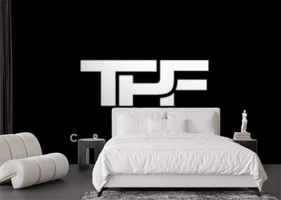 TPF Letter Initial Logo Design Template Vector Illustration Wall mural