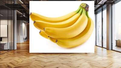 Banana isolated on white background Wall mural