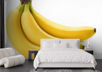 Bananas isolated on white Wall mural