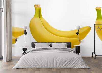 Bunch of bananas isolated Wall mural