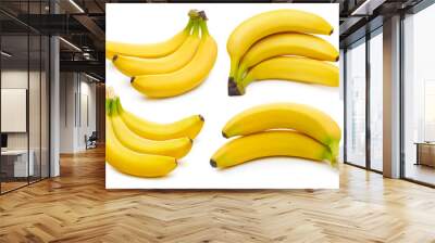 Bunch of bananas isolated Wall mural