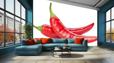 chili pepper isolated on white Wall mural