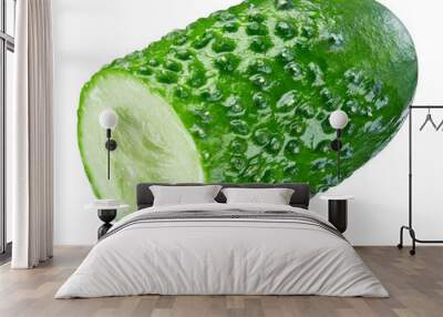 Cucumber Isolated white background. Cucumber with clipping path Wall mural