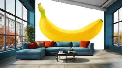 One banana on white background Wall mural